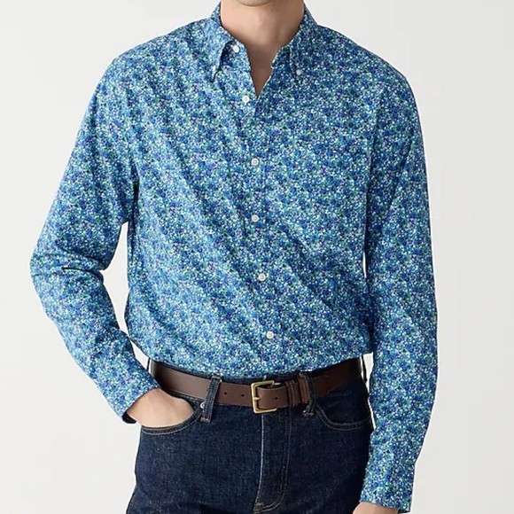 J Crew Men's Secret Wash Cotton Poplin Shirt New Size Medium - Picture 1 of 3